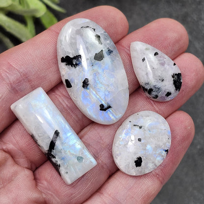 Rainbow Moonstone & Black Tourmaline