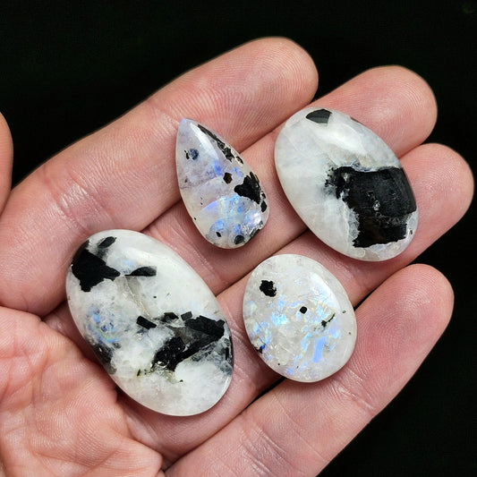 Rainbow Moonstone & Black Tourmaline