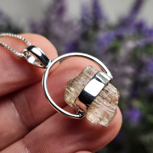 Etched Golden Scapolite Pendant