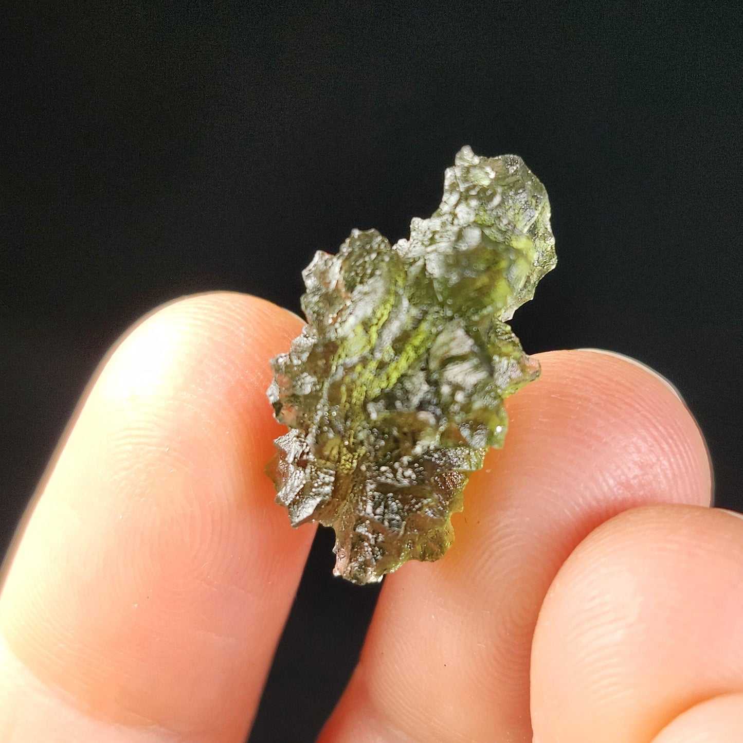 Besednice Moldavite Hedgehog Specimen 1.97 gram