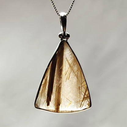 Gold Rutilated Quartz Pendant