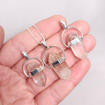 Lepidocrocite in Quartz Pendant