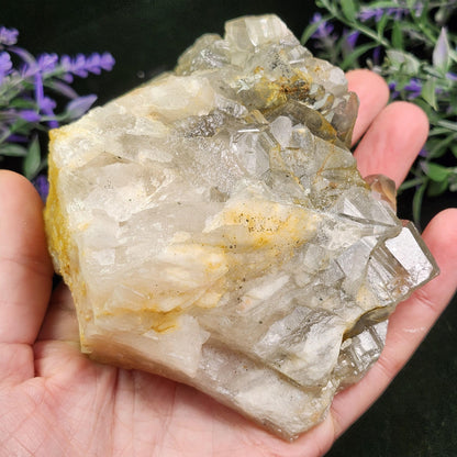Tabular Black Barite with Marcasite