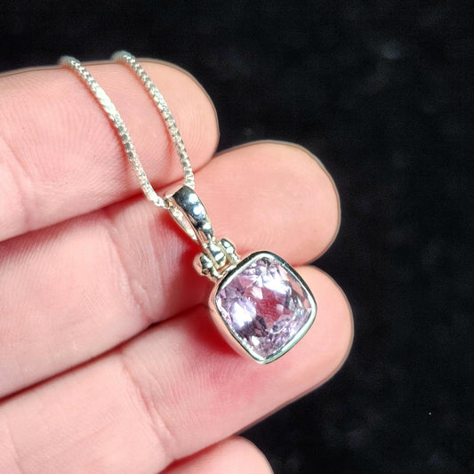 Faceted Kunzite Pendant