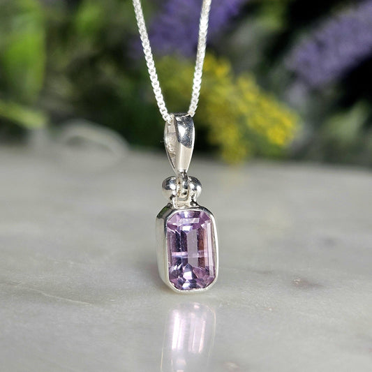 Faceted Kunzite Pendant