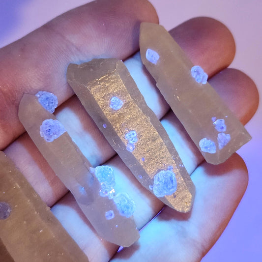 Ultraviolet Fluorite on Quartz