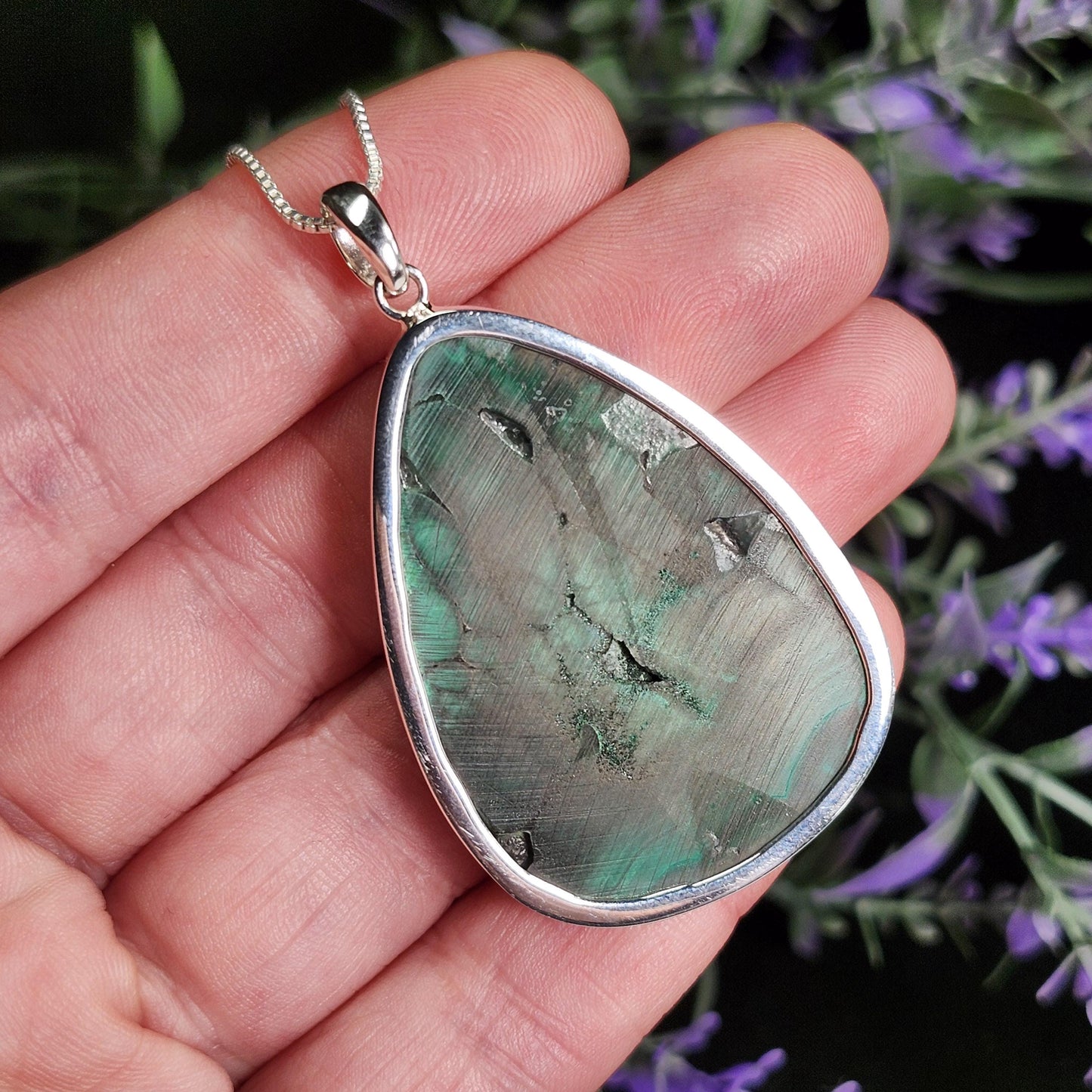 Malachite Pendant / Malachite Necklace / Malachite Jewelry / Malachite Crystal / Natural Malachite Necklace / Polished Malachite / Malachite