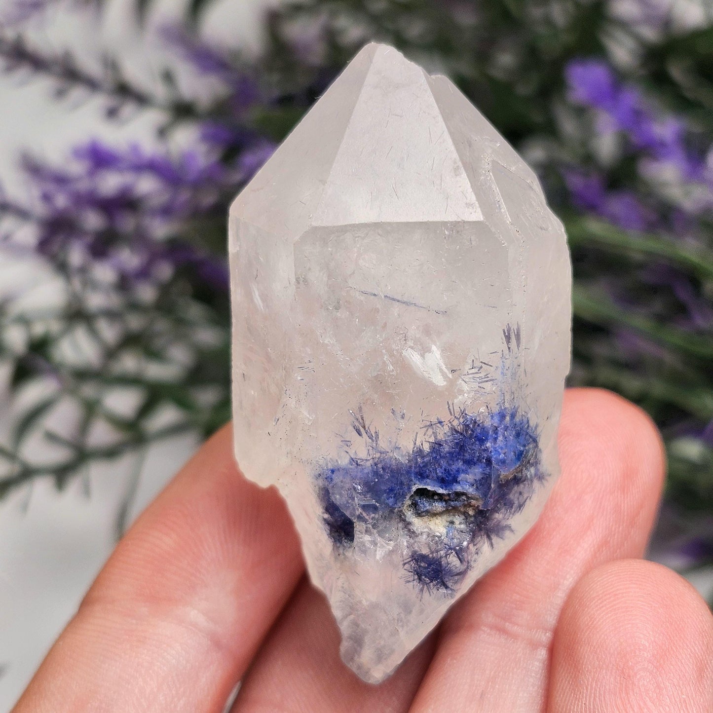 Fibrous Periwinkle Dumortierite Crystal