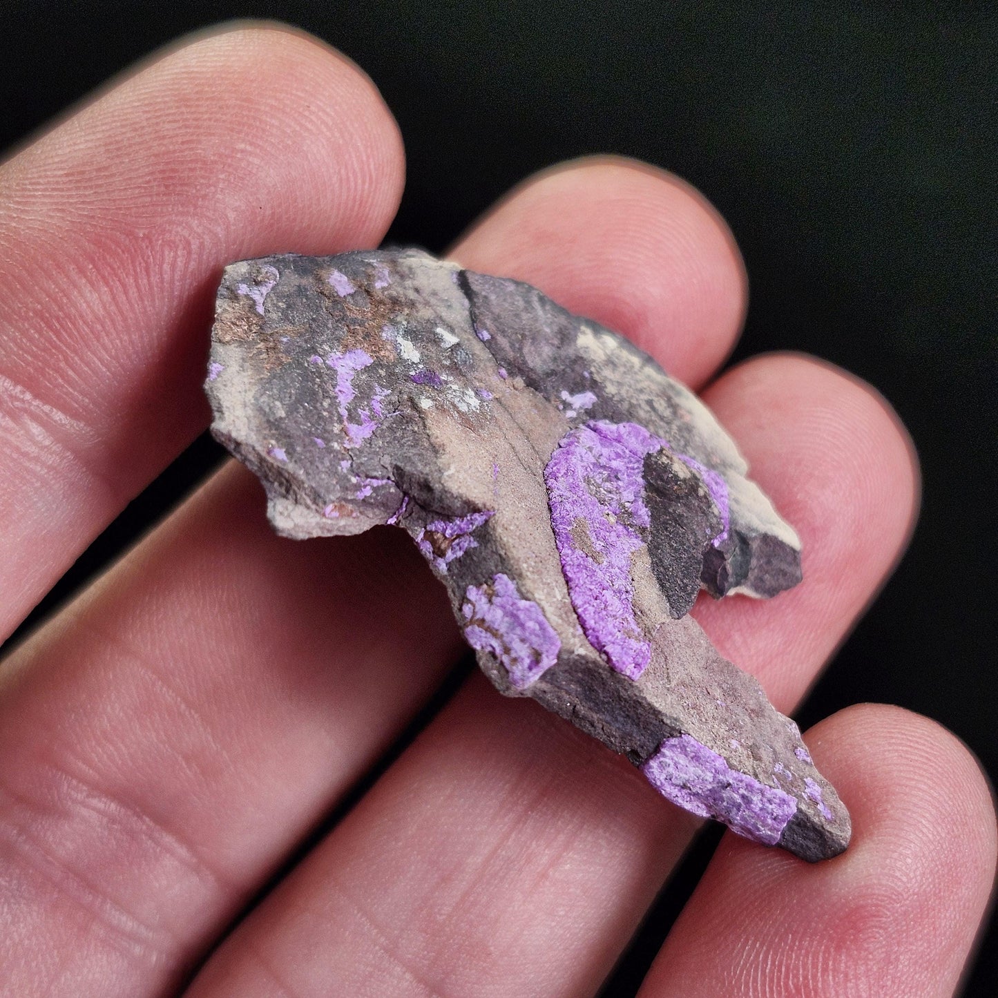 Fibrous Sugilite Crystal Specimen 5.97g, Raw Purple Sugilite Crystal from South Africa