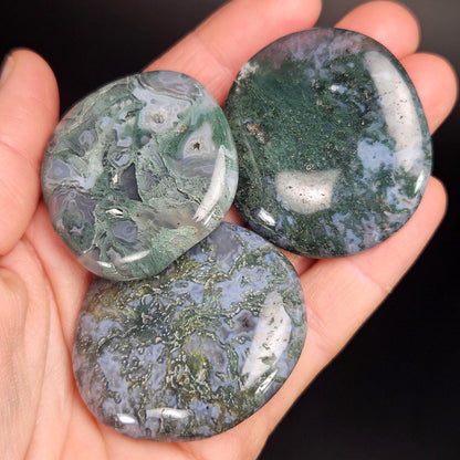 Moss Agate Palm Stone