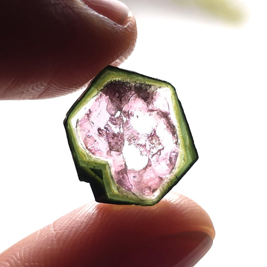 Watermelon Tourmaline Slice