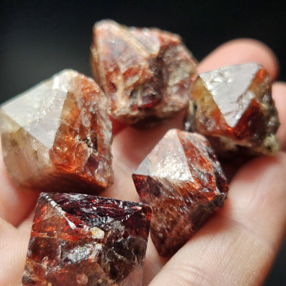 Red Zircon Crystals