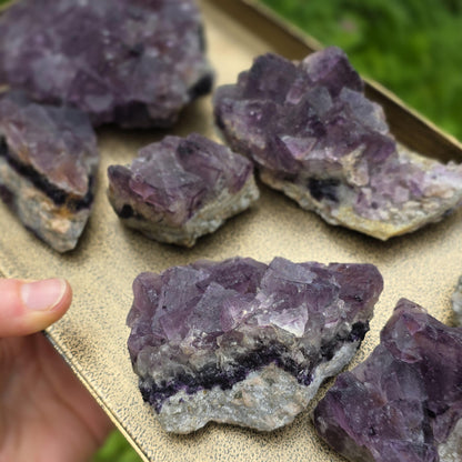 Purple Cubic Fluorite Crystal