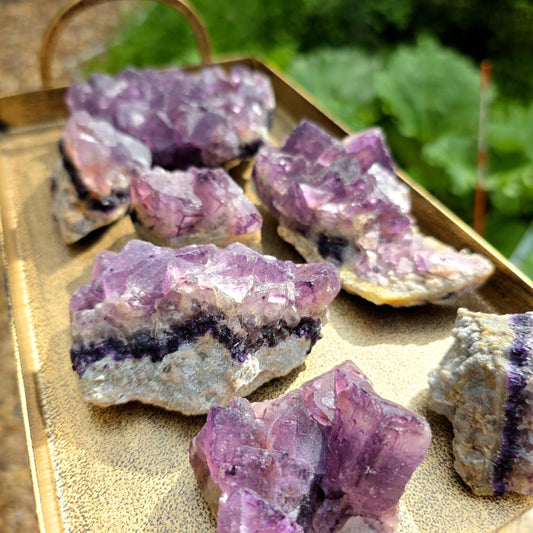 Purple Cubic Fluorite Crystal