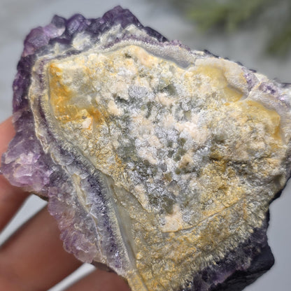 Cubic Purple Fluorite Crystal