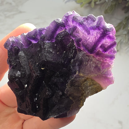 Cubic Purple Fluorite Crystal