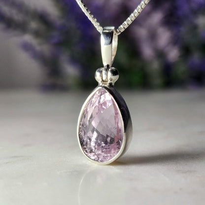 Faceted Kunzite Pendant