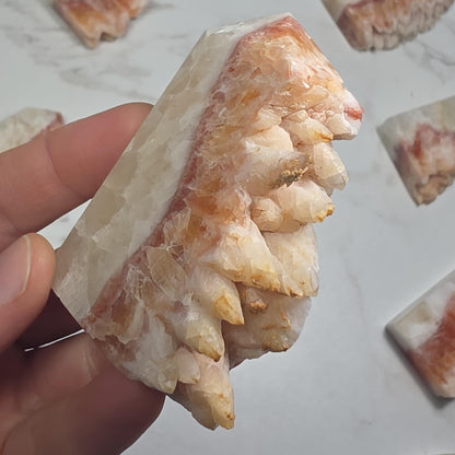 Red Dogtooth Calcite Tower