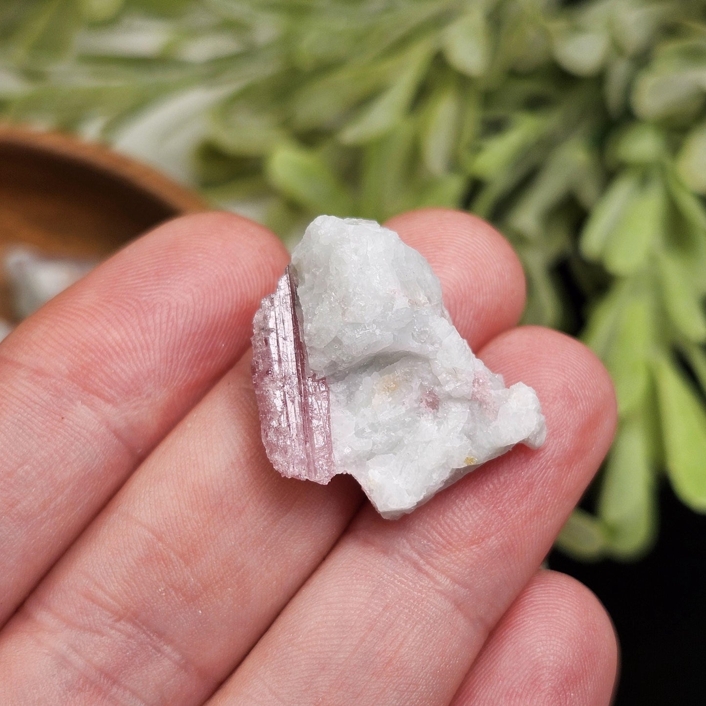 Pink Tourmaline in Quartz