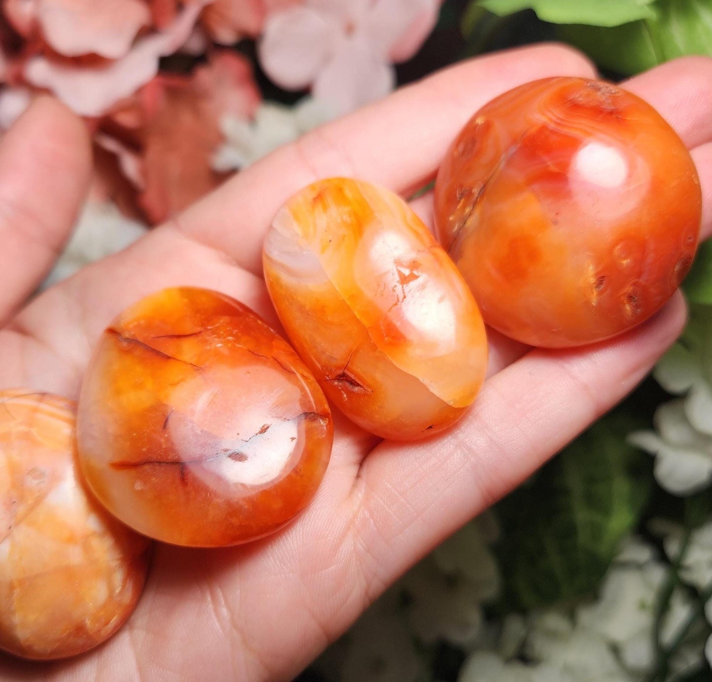Carnelian Palm Stone