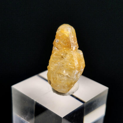 Golden Phenacite with Black Tourmaline Crystal