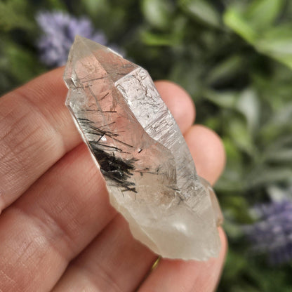 Blue Tourmaline in Quartz