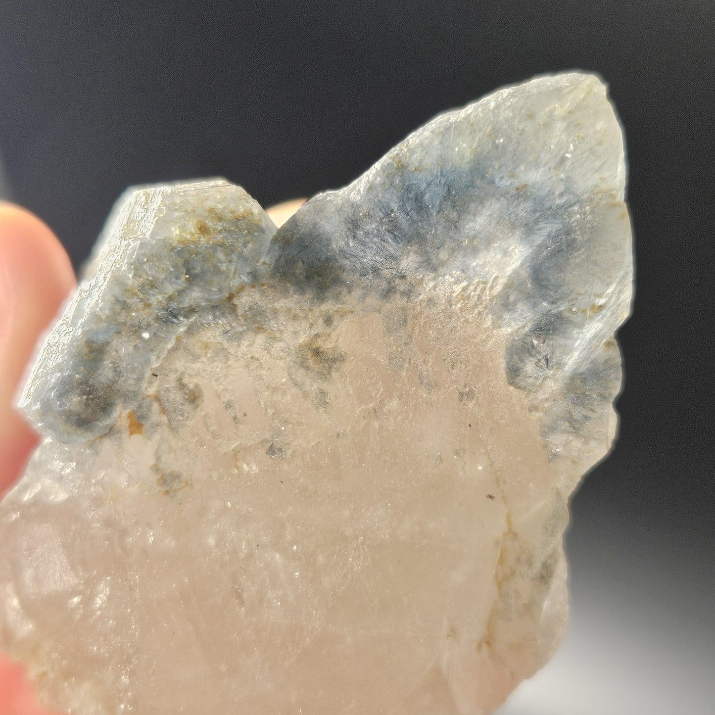 Blue Tourmaline in Quartz / Blue Tourmaline Crystal / Quartz with Tourmaline / Tourmaline Crystal / Tourmaline Quartz / Indicolite Quartz
