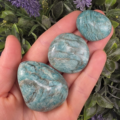 Amazonite and Smoky Quartz Tumbled Stone