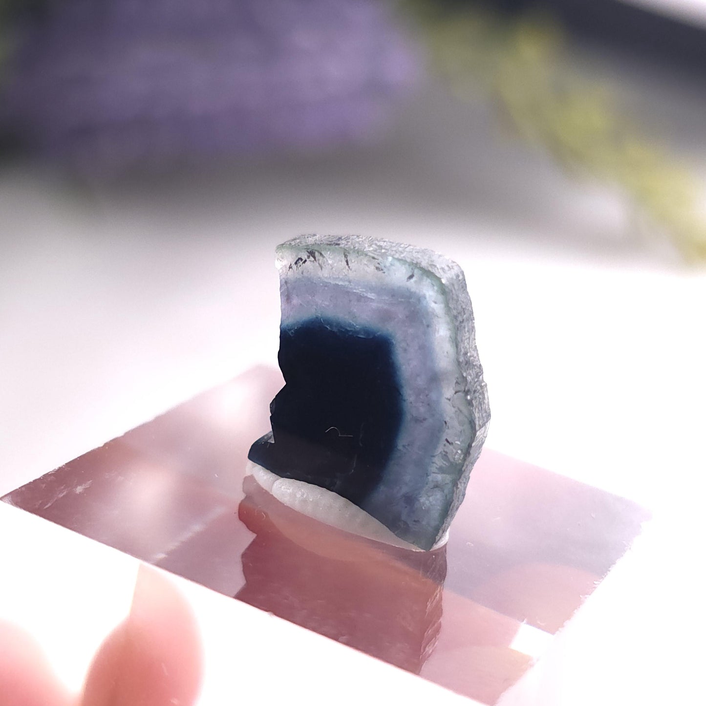 Blue Tourmaline Crystal Slice (5.8 carats)