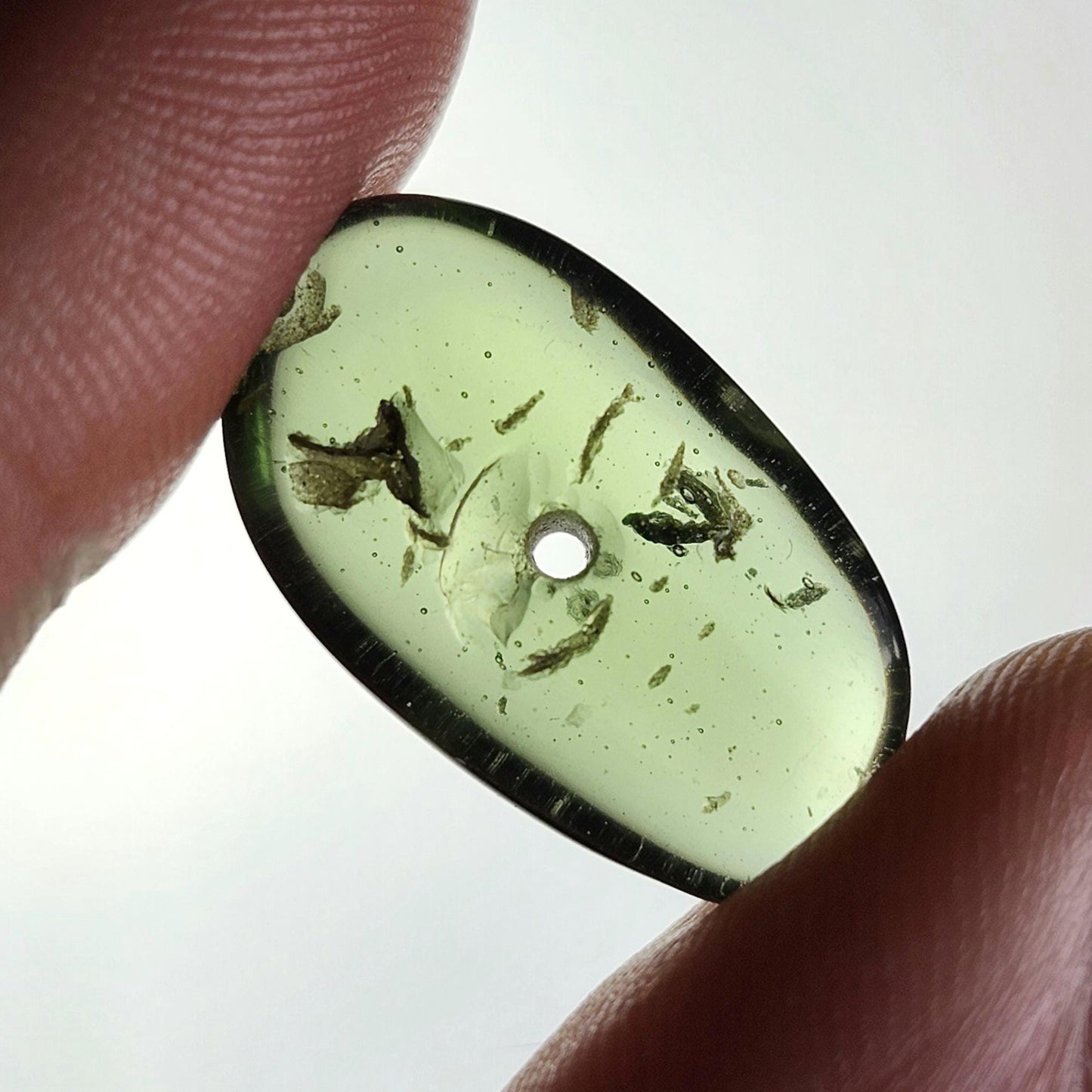 Polished Moldavite Bead
