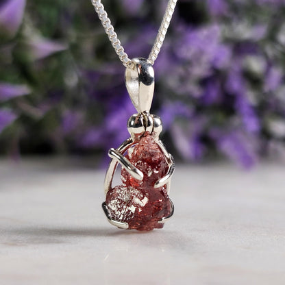 Etched Garnet Pendant