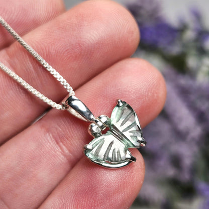 Blue Tourmaline Butterfly Pendant