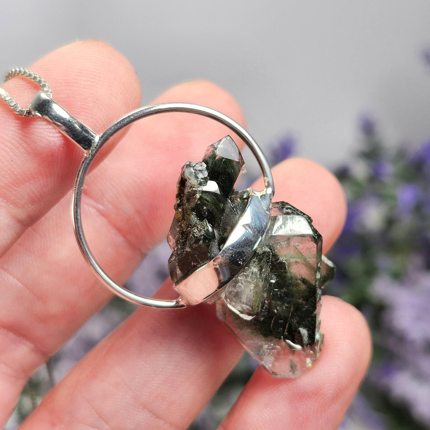 Green Phantom Quartz Pendant