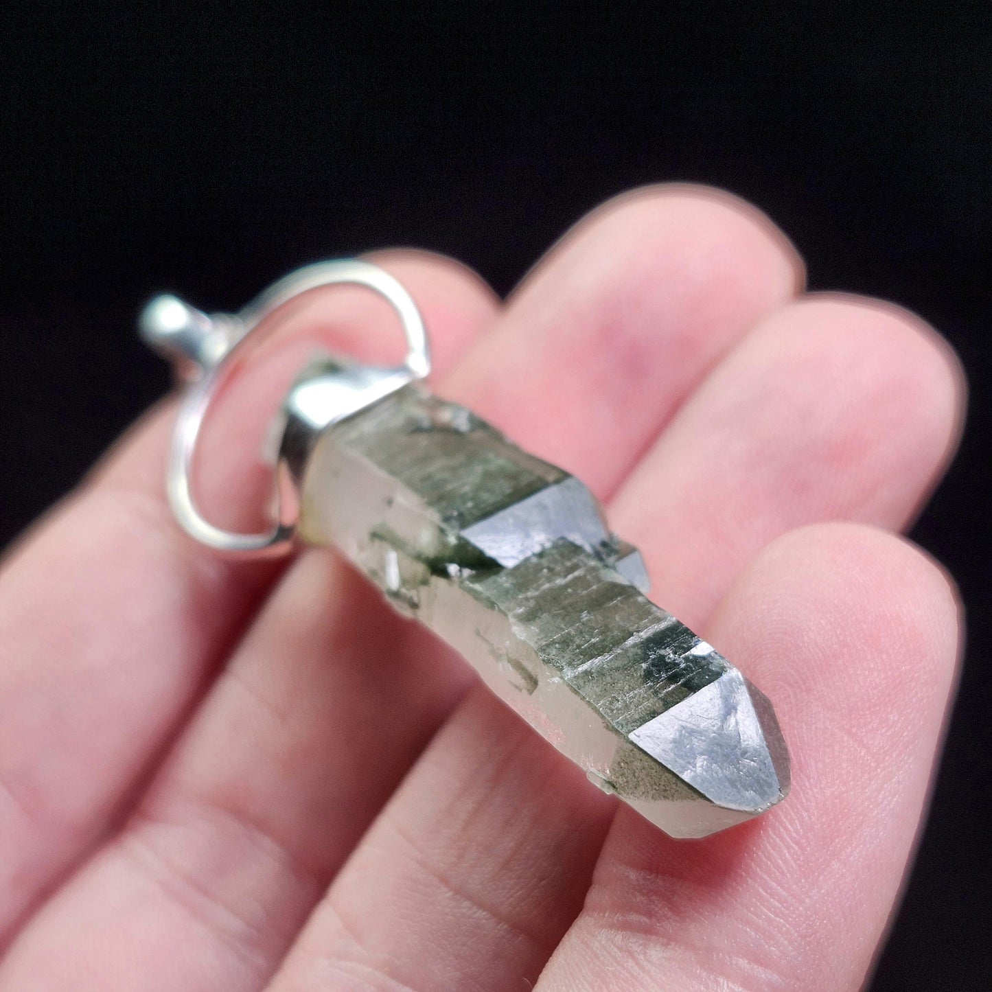 Green Phantom Quartz Pendant