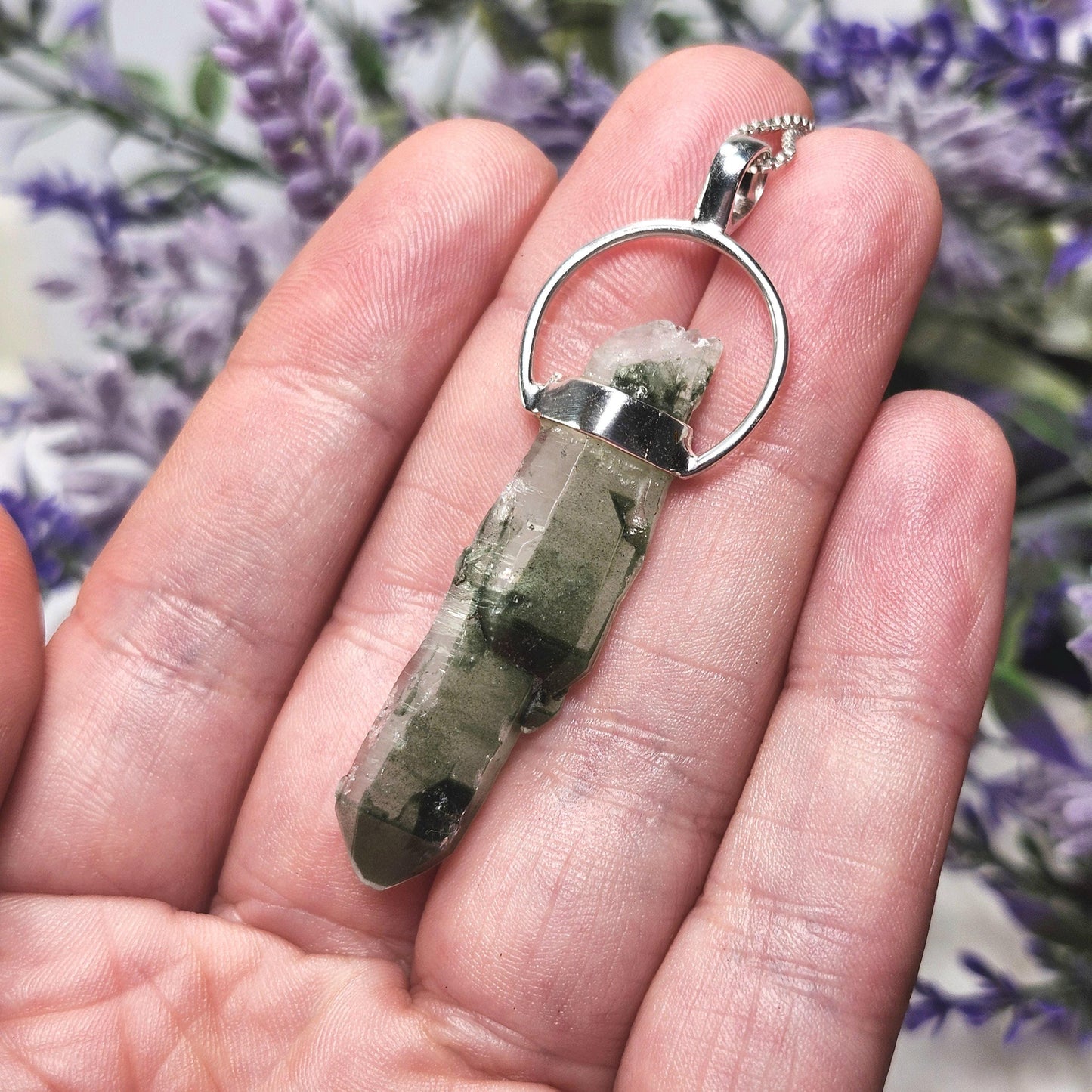 Green Phantom Quartz Pendant