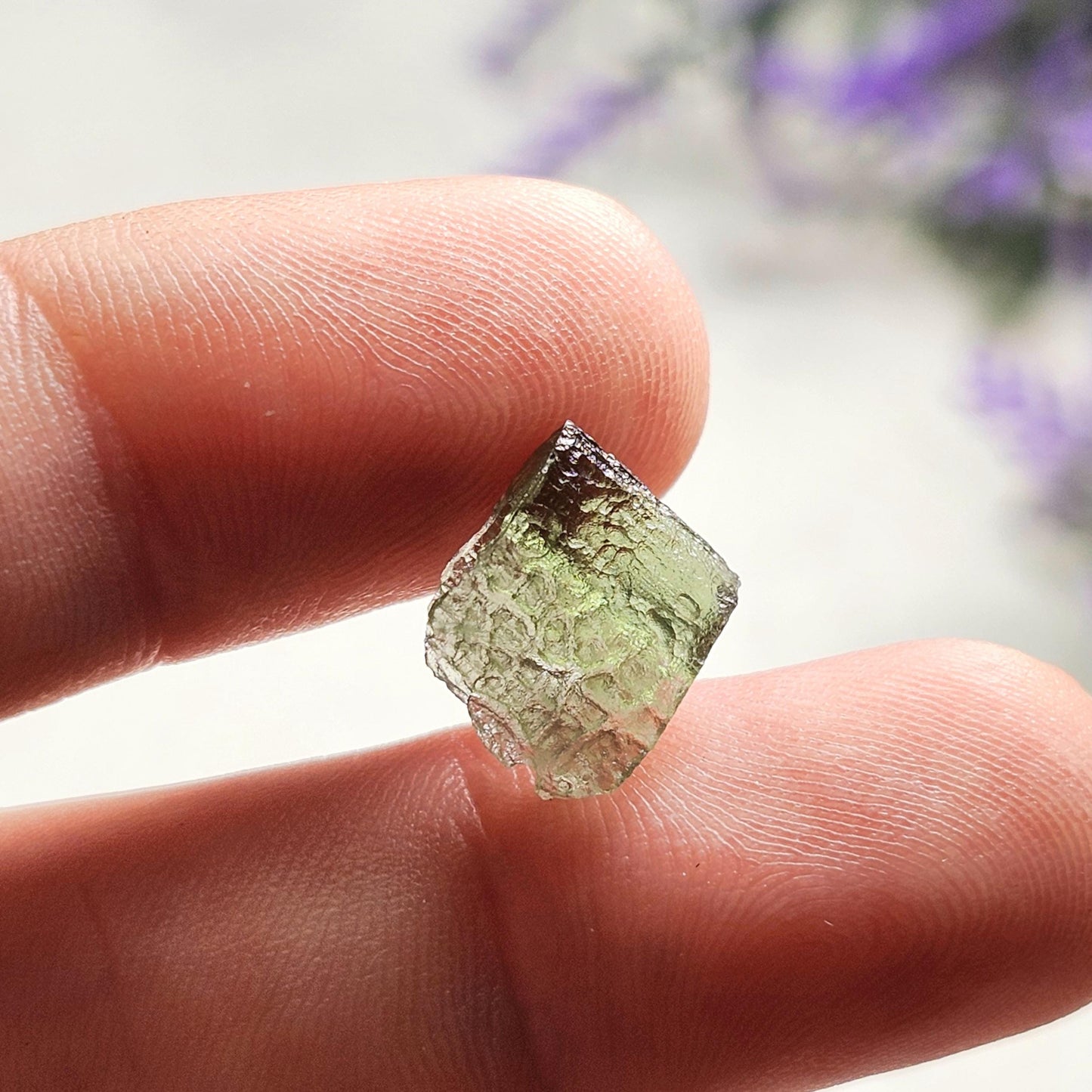 Angel Chime Moldavite with Natural HOLE