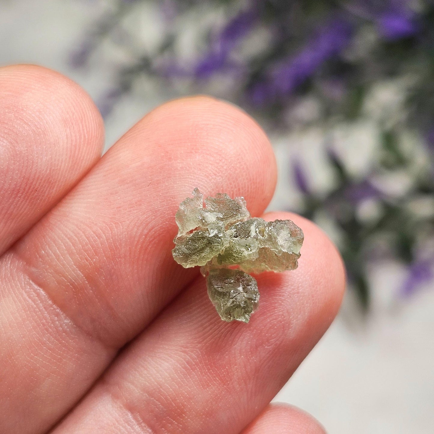 Angel Chime Moldavite with Natural HOLE .41g