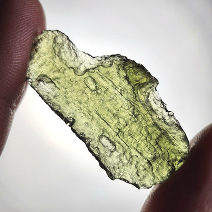 Moldavite Angel Chime Specimen 3.29g, Genuine Raw Moldavite Crystal