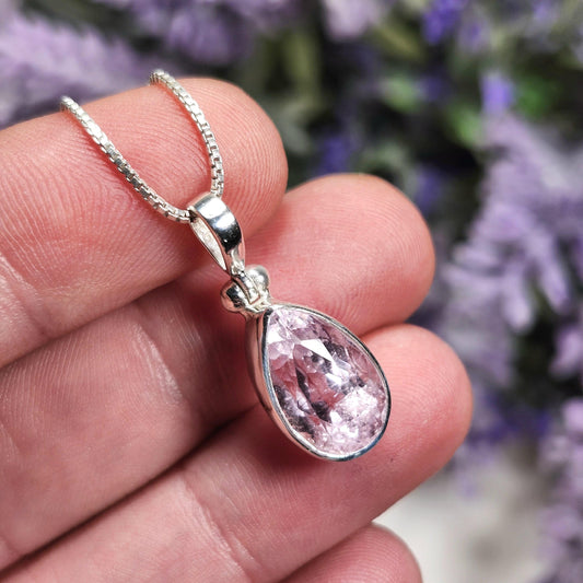 Faceted Kunzite Pendant