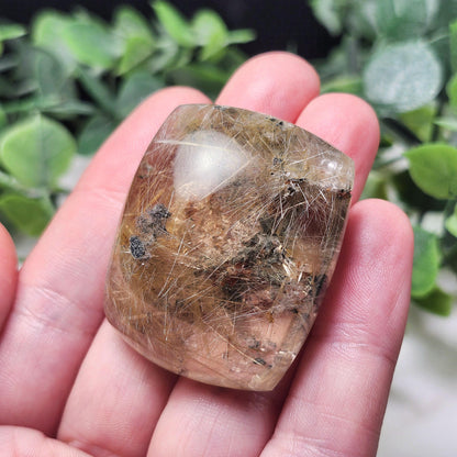 Polished Hematite Rutile Star Cabochon