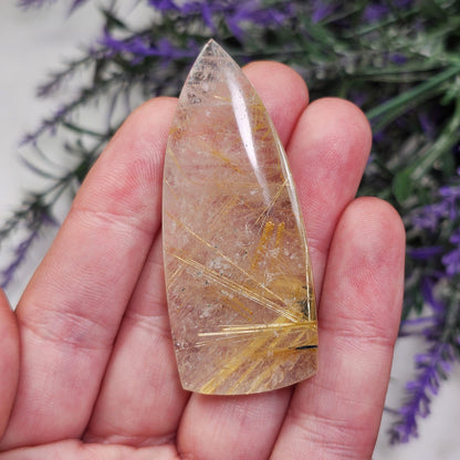 Polished Hematite Rutile Star Cabochon