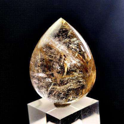 Polished Hematite Rutile Star Cabochon