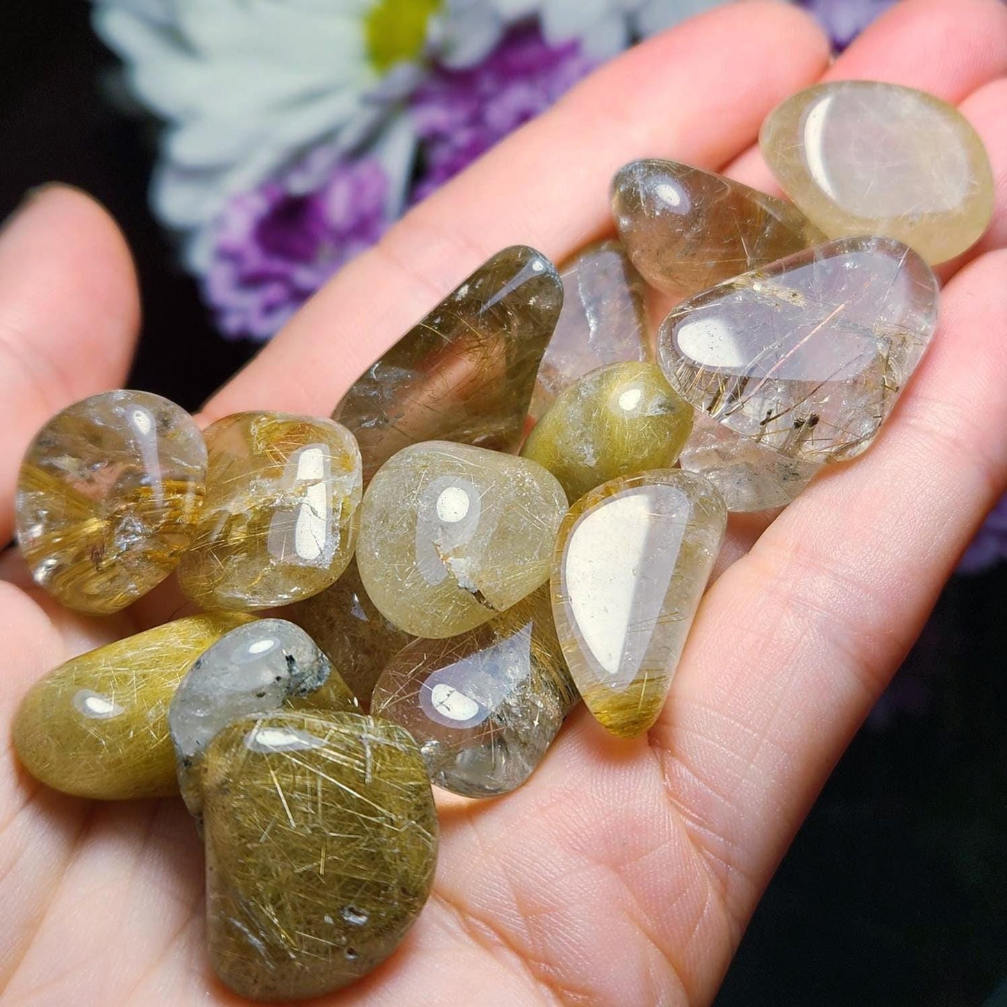 Golden Rutilated Quartz Crystal