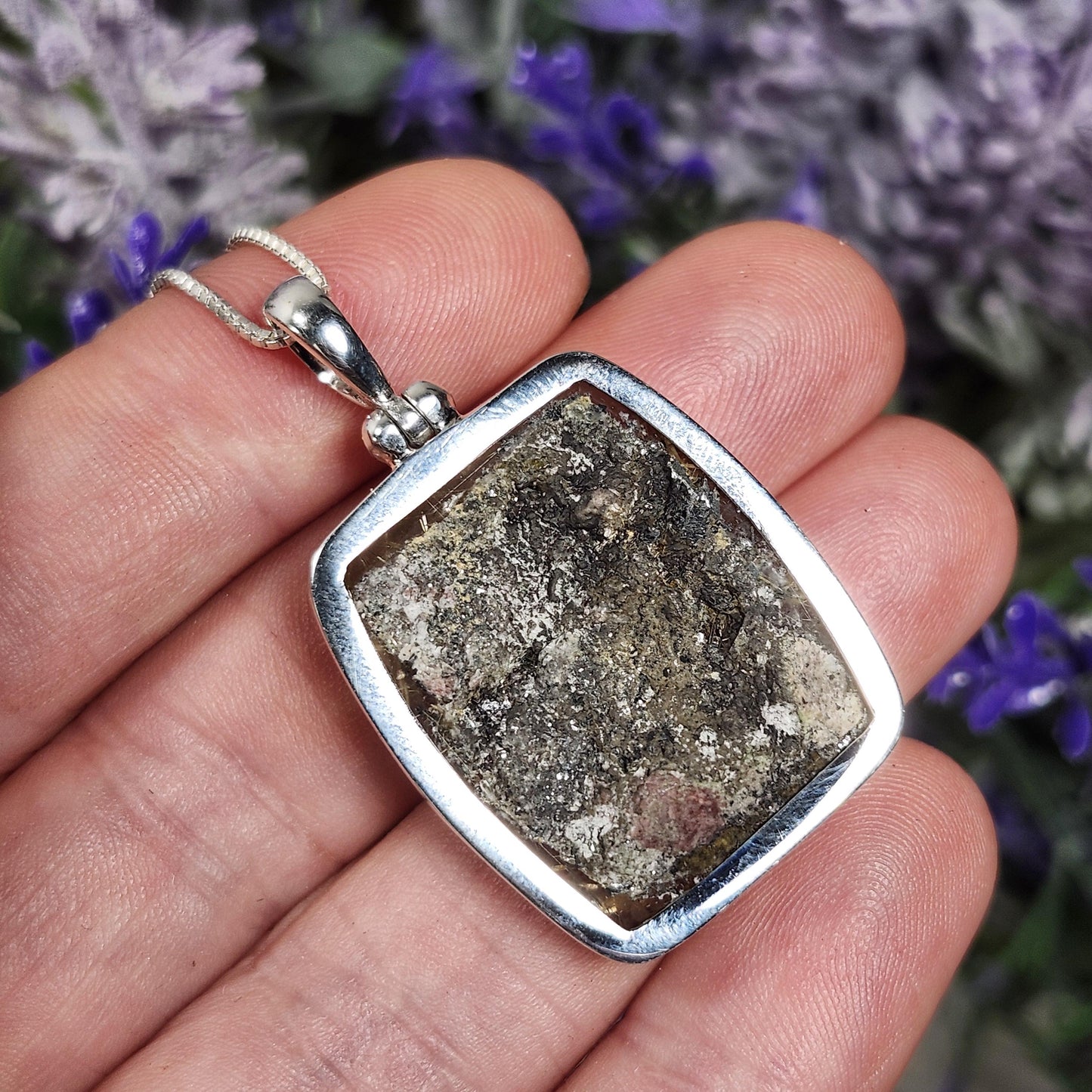 Gold Rutilated Quartz Pendant