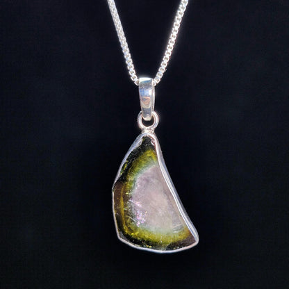 Green Watermelon Tourmaline Pendant