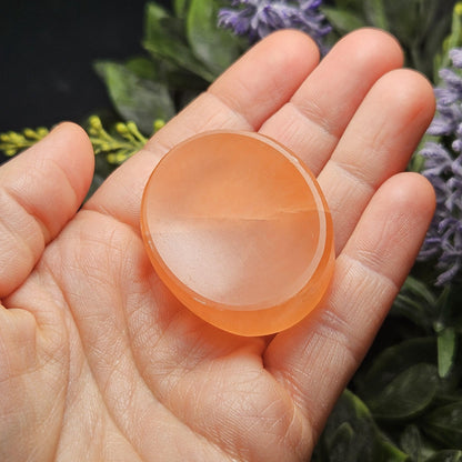 Peach Selenite Charging Plate
