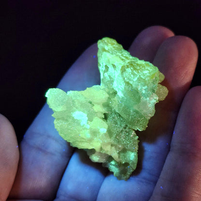 Bi Color Zincite Crystal 48.89g, UV Reactive Zincite Specimen