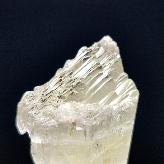 Etched Yellow Kunzite Crystal