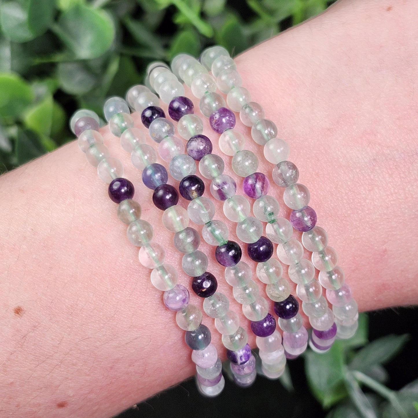 UV Reactive Rainbow Fluorite Bracelet