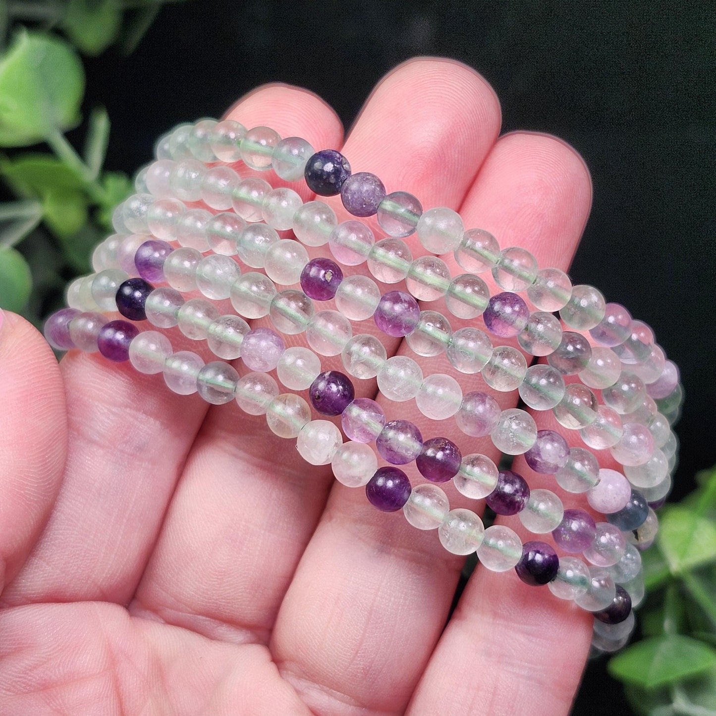 UV Reactive Rainbow Fluorite Bracelet